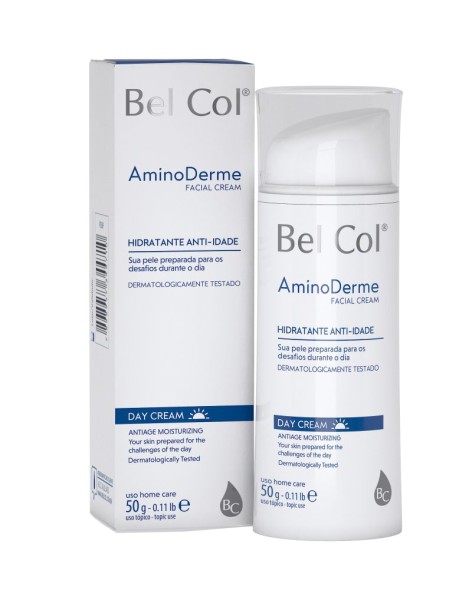 Tagescreme mit patentieren Aminosäuren und Kollagen, Amino Derme Day Cream 50gr (CHF 49)